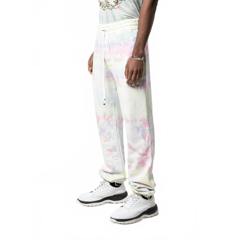 NEW AMIRI drawstring relaxed fit joggers in pastel tie dye